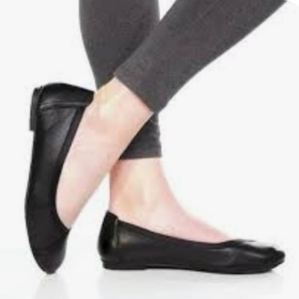 Vionic Spark Caroll Ballet Leather Black Women's Loafers